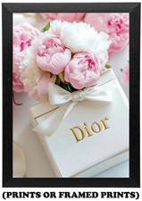 Pink Peony Flower Designer Fashion (A5 A4 A3 Picture Print / Framed Poster) #120