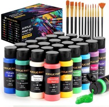 Acrylic Paint Set, 24 Colors