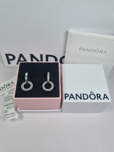 Pandora sparkling double hoop - sparkling,