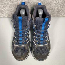 Merrell Gore Tex Walking Boots Mens UK 8 Black Blue Vibram Good Cond some wear