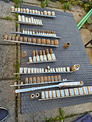 Mixed vintage socket set with - socket,