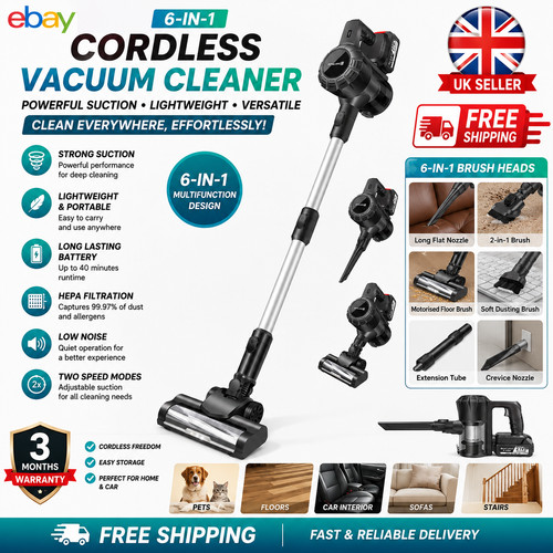 Cordless vacuum cleaner - 6,
