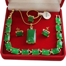 Green Jade 18K Gold Plated