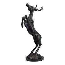Large Bronze Jumping Deer