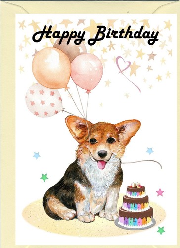 Corgi puppy dog - puppy, (4"x