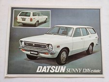 DATSUN SUNNY 120Y ESTATE SALES BROCHURE 1977 1978