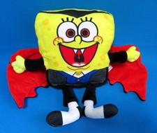 RARE ! HALLOWEEN dracula vampire 11" tall SPONGEBOB SQUAREPANTS soft toy VIACOM