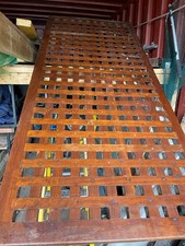 Genuine  Teak Deck light / walk board - heritage boat or pub wall or shower deck