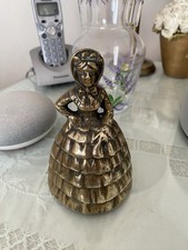 Victorian Heavy Brass Lady's Bell with Clacker