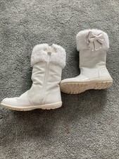Girls Andanines White Boots Size 26