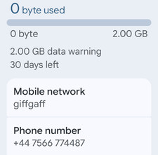 Easy to remember number, Giffgaff Sim Card, New and have not yet activated.
