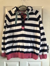 Women’s joules Navy/cream Striped Hoody Size 14