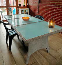 Large Rattan Dining Table 8