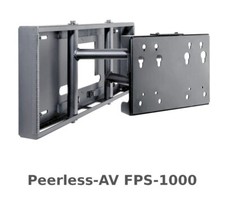 PEERLESS FPS-1000 Flat TV STEEL Wall Mount - Capacity 150lb Swivel Yaw +45°/-45°