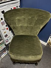 EXTRA Large Vintage Mid Century Low Green Stylish Bridgecraft Chair 75cm x 68cm