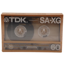 🔝  TDK SA-XG 60 CHROME TYPE II BLANK AUDIO CASSETTE TAPE (1986)  NEW AND SEALED