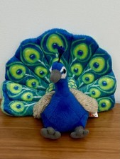 WILD REPUBLIC CUDDLEKINS PLUSH 12" PEACOCK CUDDLY SOFT TOY BIRD TEDDY
