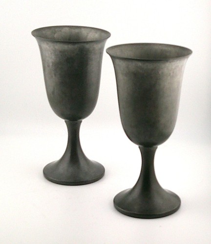 Vintage pewter goblets - goblets, rustic
