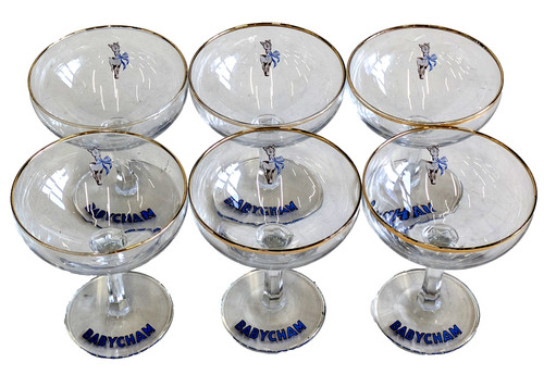 Vintage babycham glasses with - glasses,