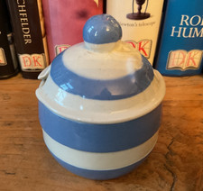 TG Green vintage cornishware rare cherry topped mustard pot please read
