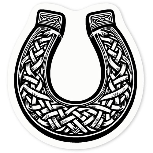 Celtic horseshoe clear - 'celtic, horseshoe'
