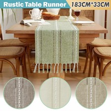 Table Runner with Hand-Tassels