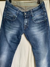 Men G-Star Raw 3301 Radar Narrow Rope Blue Straight Denim Jeans Size W34 L32