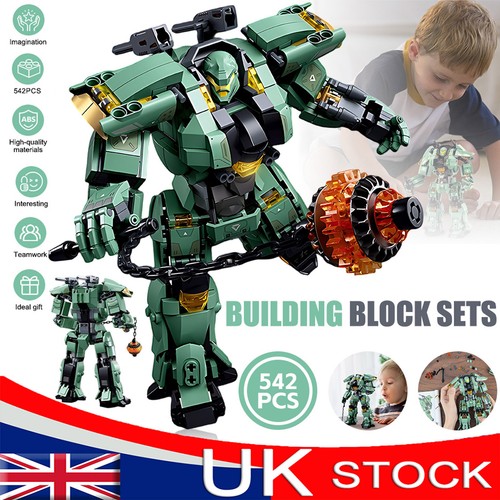 Mecha warrior building - building, blocks