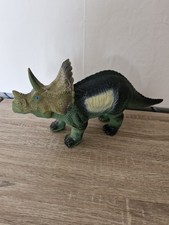 Vintage 2005 Toy. Large Triceratops Rubbery Dinosaur Figure