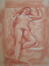 Set Of 6 Vintage Life Sketches By Mark Dunford