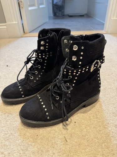 Black studded rocker - studded, boots