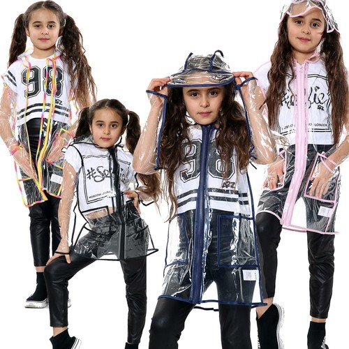 Kids girls boys raincoat - girls,