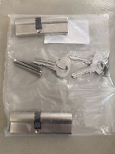 Pair Keyed Alike Yale Euro Cylinder 40/50   (35-10-45 90mm) Nickel