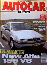 AUTOCAR MAGAZINE 24-JUN-92 - BMW 520i E34, Alfa 155 V6, Porsche 968 Cabriolet