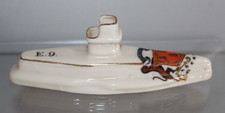 WWI CARLTON CRESTED CHINA E9 MODEL OF BRITISH SUBMARINE ABERDEEN CREST