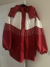 Supreme Pinstripe Panel Sports Parka Coat Size Medium