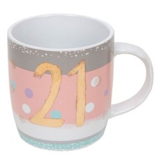 21st Birthday Mug - Pink &