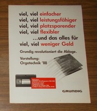 Rare Advertising Grundig Office Filing System GBA 2000 VHS Video Cassette 1988