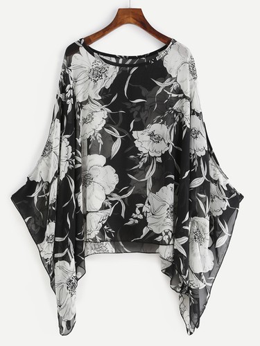 Lagenlook chiffon blouse plus - lagenlook,