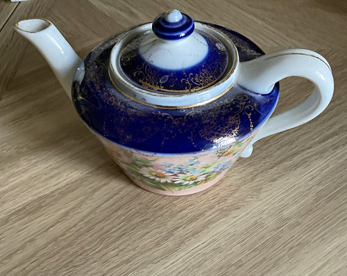 Porcelain blue white - blue, floral