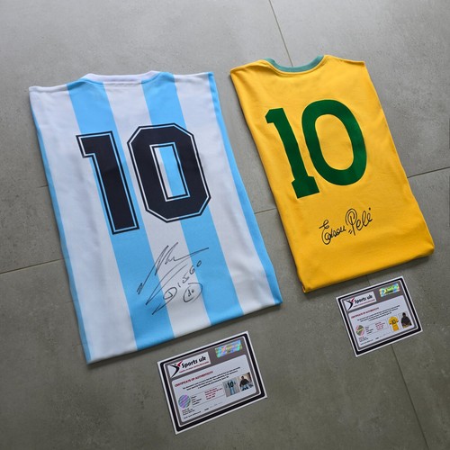 Maradona pele signed - maradona,