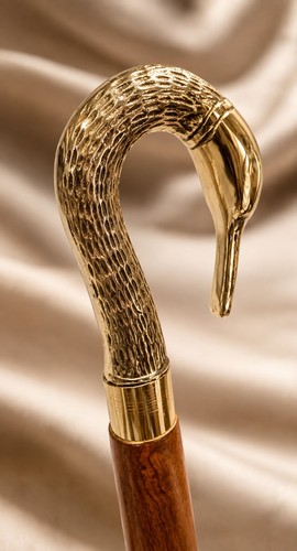 Handmade brown walking cane - brown,