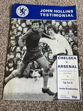 CHELSEA V ARSENAL JOHN HOLLINS TESTIMONIAL 1974-75