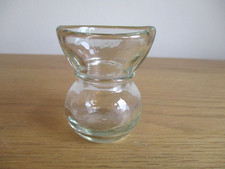 Vintage Clear Glass Eye Bath  Medical Pharmaceutical 5.5cm tall