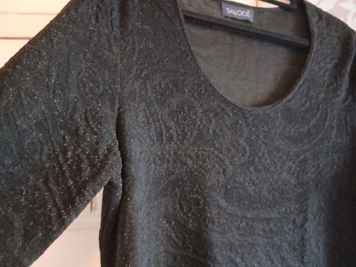 Ladies saloos black top - black,