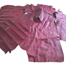 Genuine red leather scraps - red,