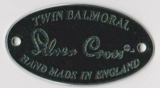 SILVER CROSS PRAM BODY BADGE EMBLEM LOGO SPARES  - TWIN BALMORAL  COACH BUILT