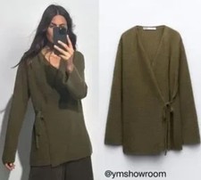 ZARA khaki olive brown mohair
