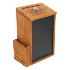  Wall Mounted Post Box: Rustic Wooden Letter Holder with Locking Slot -