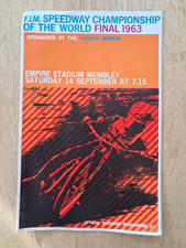 WORLD SPEEDWAY CHAMPIONSHIP 1963 PROGRAMME AT WEMBLEY